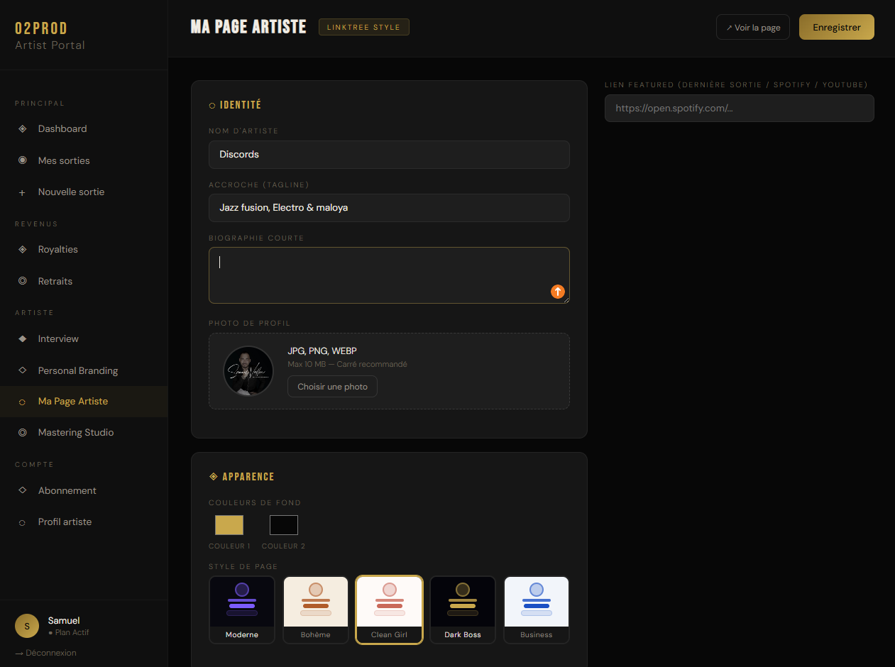 Ma Page Artiste